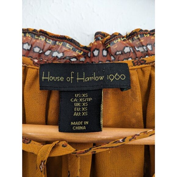 EUC House of Harlow 1960 Tiered Ruffle Boho Mini Dress Size XS - Picture 4 of 6